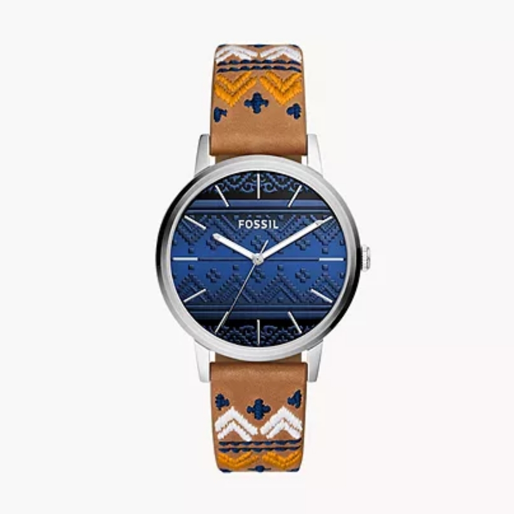 Fossil Leather Sticthed Watch